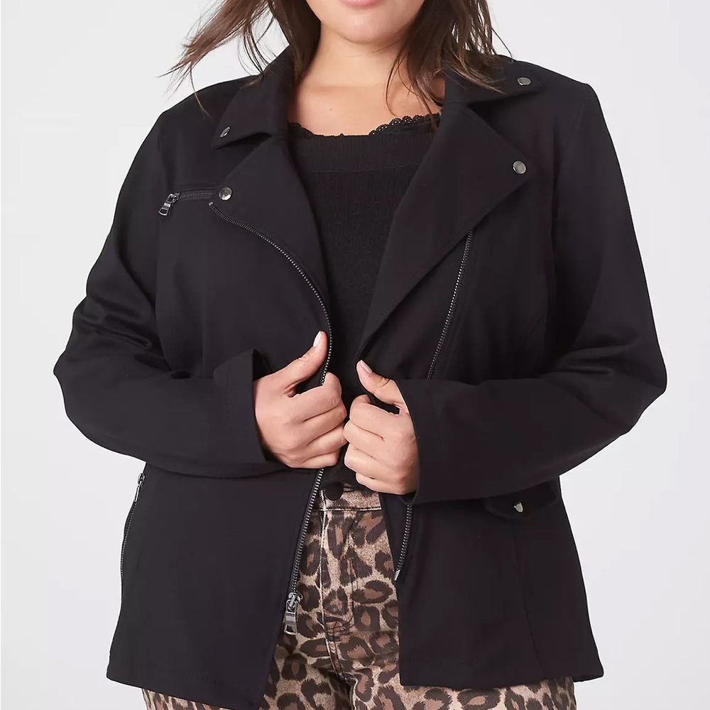 Women's Black Moto Jacket